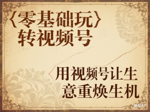 零基础玩转视频号，用视频号让生意重焕生机-来缘阁