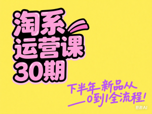 淘系运营课30期-下半年旺季新品从0到1全流程-来缘阁