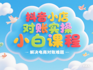 图片[1]-抖音小店对账实操小白课程，解决电商对账难题-来缘阁