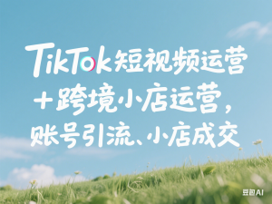 TikTok短视频运营+跨境小店运营，账号引流、小店成交-来缘阁