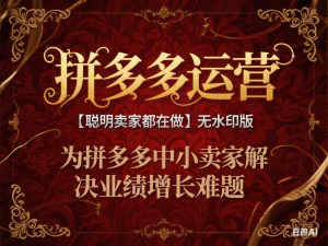 拼多多运营【聪明卖家都在做】无水印版，为拼多多中小卖家解决业绩增长难题-来缘阁