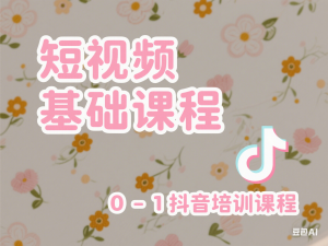 短视频基础课程，0-1抖音培训课程-来缘阁