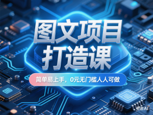 图片[1]-图文项目打造课，简单易上手，0元无门槛人人可做-来缘阁