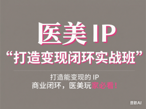 医美IP打造变现闭环实战班，打造能变现的IP商业闭环，医美玩家必看!-来缘阁