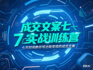 成交文案七天实战训练营，七天时间教你写出能变现的成交文案-来缘阁