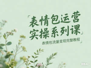图片[1]-表情包运营实操系列课，表情包流量变现完整教程-来缘阁