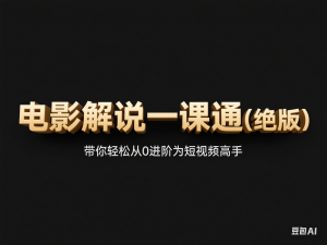 电影解说一课通(绝版)，带你轻松从0进阶为短视频高手-来缘阁