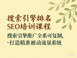 图片[1]-搜索引擎排名SEO培训课程「搜索引擎推广全系可复制，打造精准被动流量系统」-来缘阁