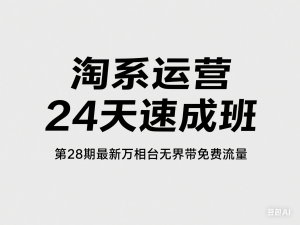 淘系运营24天速成班第28期最新万相台无界带免费流量-来缘阁