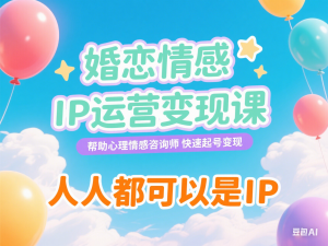 图片[1]-婚恋情感IP运营变现课，帮助心理情感咨询师快速起号变现，人人都可以是IP-来缘阁