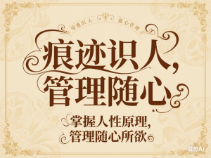 痕迹识人，管理随心，掌握人性原理，管理随心所欲-来缘阁