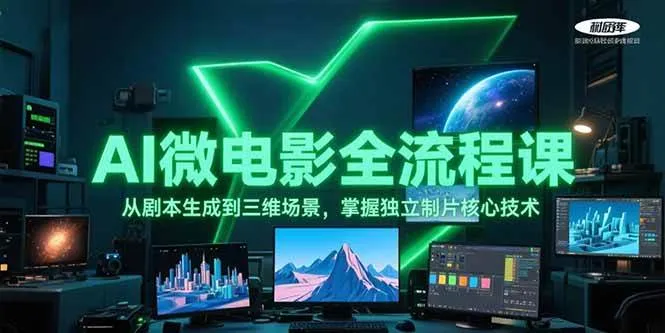 AI微电影全流程课,从剧本生成到三维场景,掌握独立制片核心技术-来缘阁