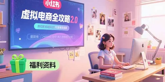 虚拟电商全攻略2.0，开店选品实操流程，账号定位、货源发布、笔记发布技巧-来缘阁