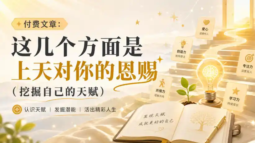 付费文章:这几个方面是上天对你的恩赐(挖掘自己的天赋)-来缘阁