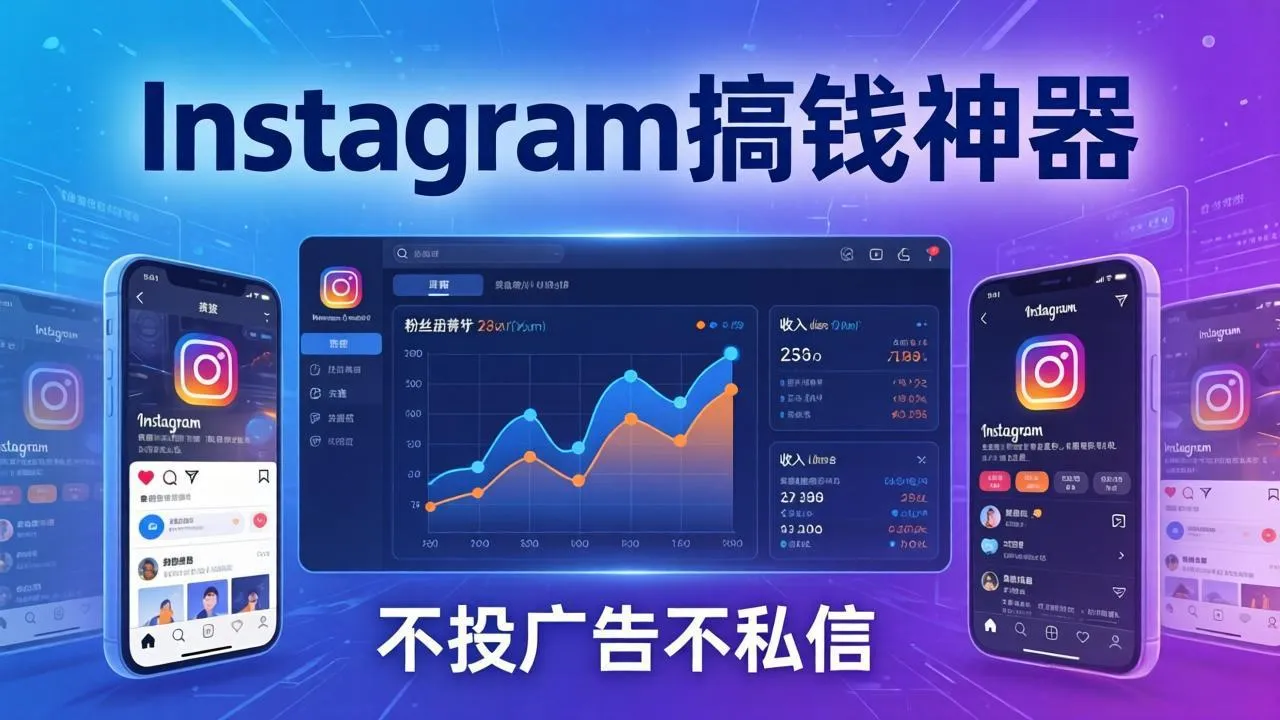 Instagram搞钱神器：月涨6万粉+月入5万刀，不投广告不私信，靠算法+低价产品-来缘阁