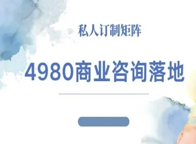 4980商业咨询师落地课程-ip运营高客单教程-来缘阁