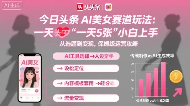 今日头条AI美女赛道玩法,一天轻松5张,小白轻松上手-来缘阁