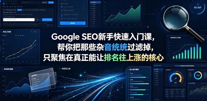 Google SEO新手快速入门课，帮你把那些杂音统统过滤掉，只聚焦在真正能让排名往上涨的核心动作【原创双语字幕】-来缘阁