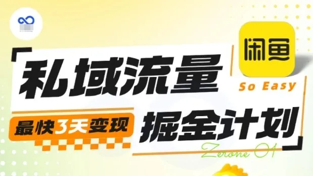 私域流量掘金计划实战训练营，最快3天变现-来缘阁