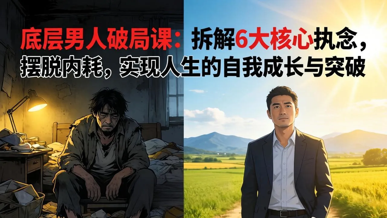付费文章：底层男人破局课：拆解 6 大核心执念，摆脱内耗，实现人生的自我成长与突破-来缘阁