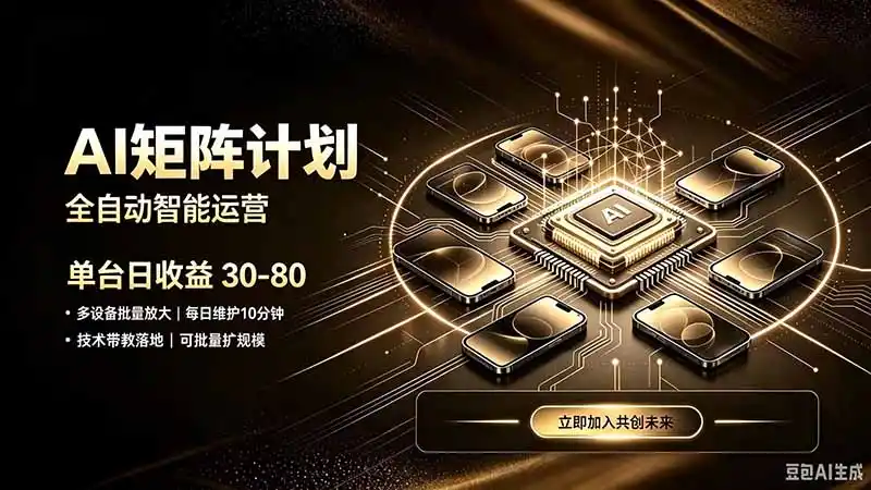 AI智能对话，矩阵规模化创业，全程技术扶持，长久稳定，日入800+-来缘阁