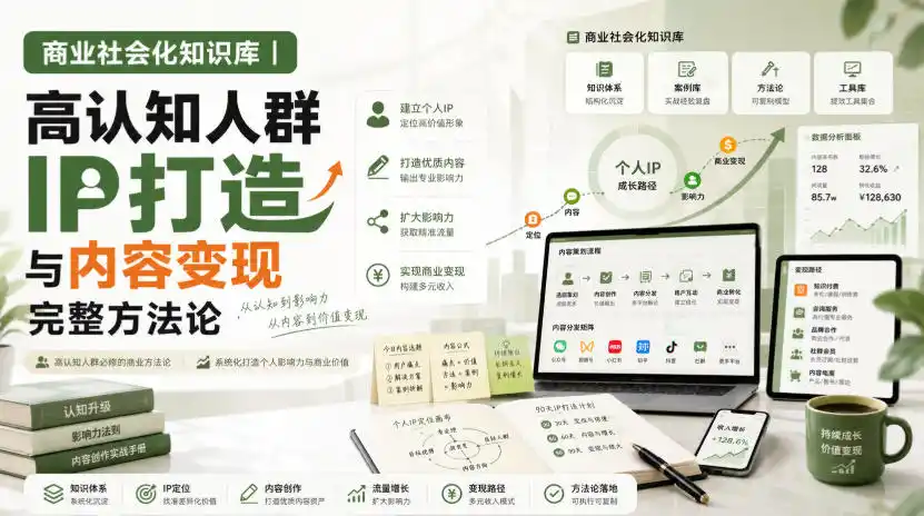 商业社会化知识库|高认知人群IP打造与内容变现完整方法论【文档】-来缘阁