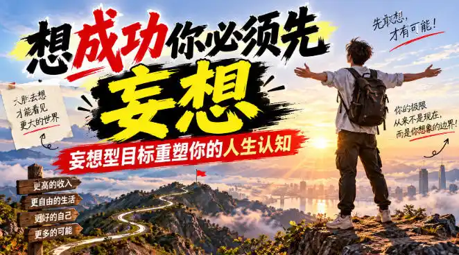 付费文章：想成功你必须先妄想，妄想型目标重塑你的人生认知-来缘阁