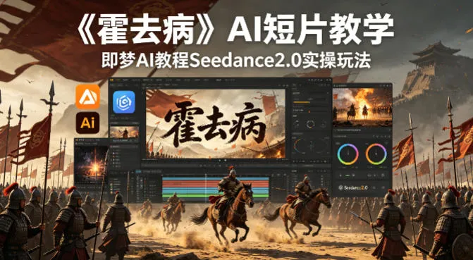 《霍去病》AI短片教学，即梦AI教程Seedance2.0实操玩法-来缘阁