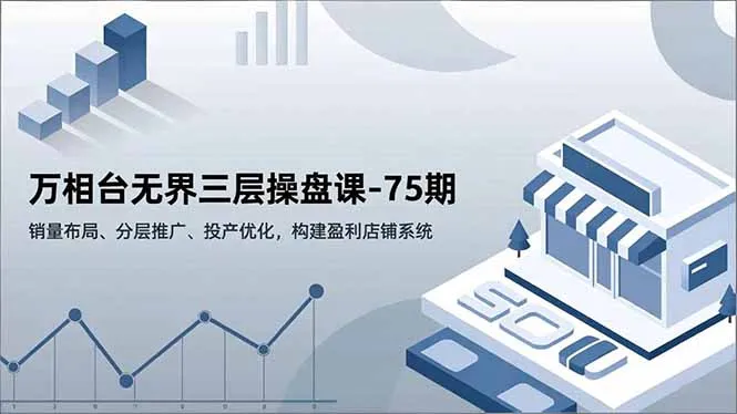 万相台无界三层操盘课-75期，销量布局、分层推广、投产优化，构建盈利店铺系统-来缘阁