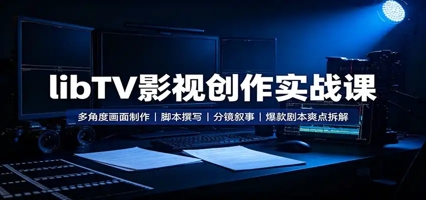 libTV影视创作实战课：多角度画面制作，脚本撰写，分镜叙事，爆款剧本爽点拆解-来缘阁