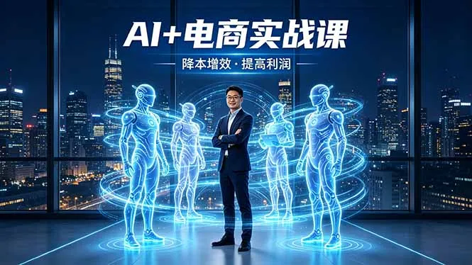 AI+电商实战课，1人+N个AI 智能体，把SOP变AI员工，实现降本增效提高利润-来缘阁