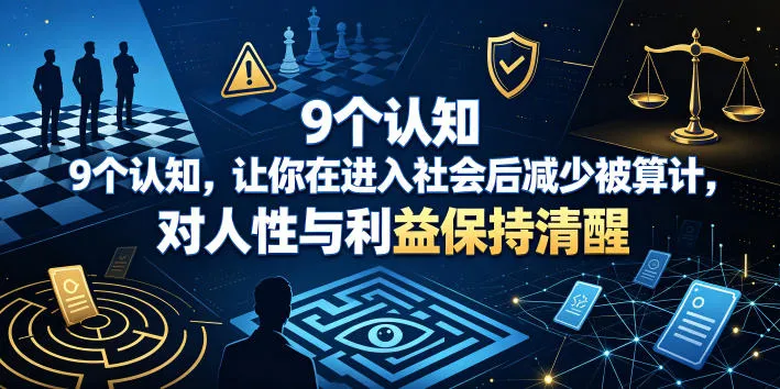 付费文章：9个认知，让你在进入社会后减少被算计，对人性与利益保持清醒-来缘阁
