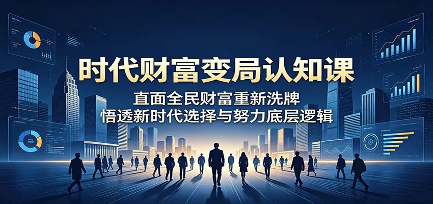 时代财富变局认知课：直面全民财富重新洗牌，悟透新时代选择与努力底层逻辑-来缘阁