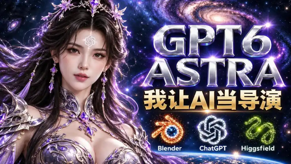 让GPT-6 Astra当导演！Higgsfield和Blender实战打造30秒玄幻精准运镜短片！-来缘阁