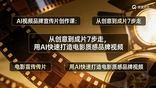 AI视频品牌宣传片创作课：从创意到成片7步走，用AI快速打造电影质感品牌视频-来缘阁