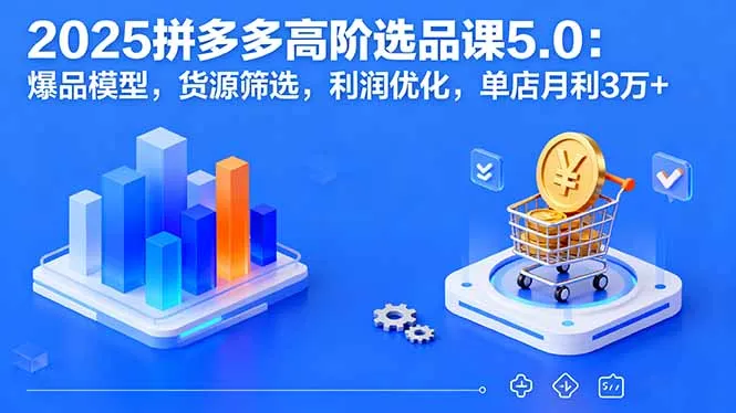 2025拼多多高阶选品课5.0:爆品模型,货源筛选,利润优化,单店月利3万+-来缘阁