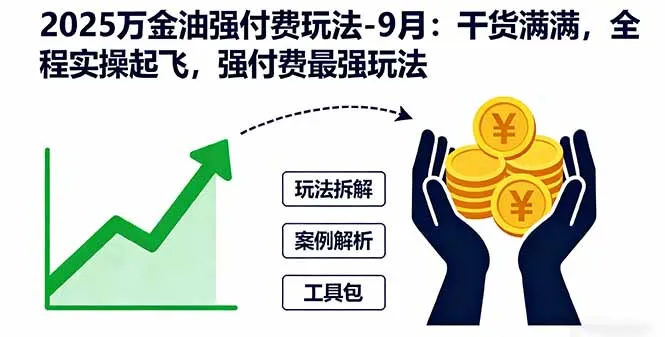 2025万金油强付费玩法-9月：干货满满，全程实操起飞，强付费最强玩法-来缘阁