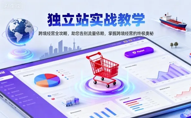 独立站实战教学，跨境经营全攻略，助您告别流量依赖，掌握跨境经营的终极奥-来缘阁