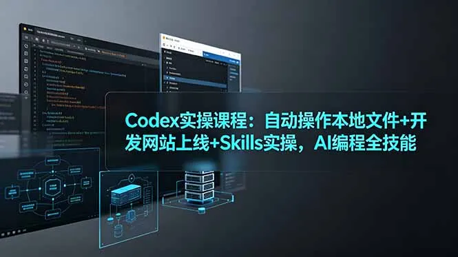 Codex实操课程：自动操作本地文件+开发网站上线+Skills实操，AI编程全技能-来缘阁