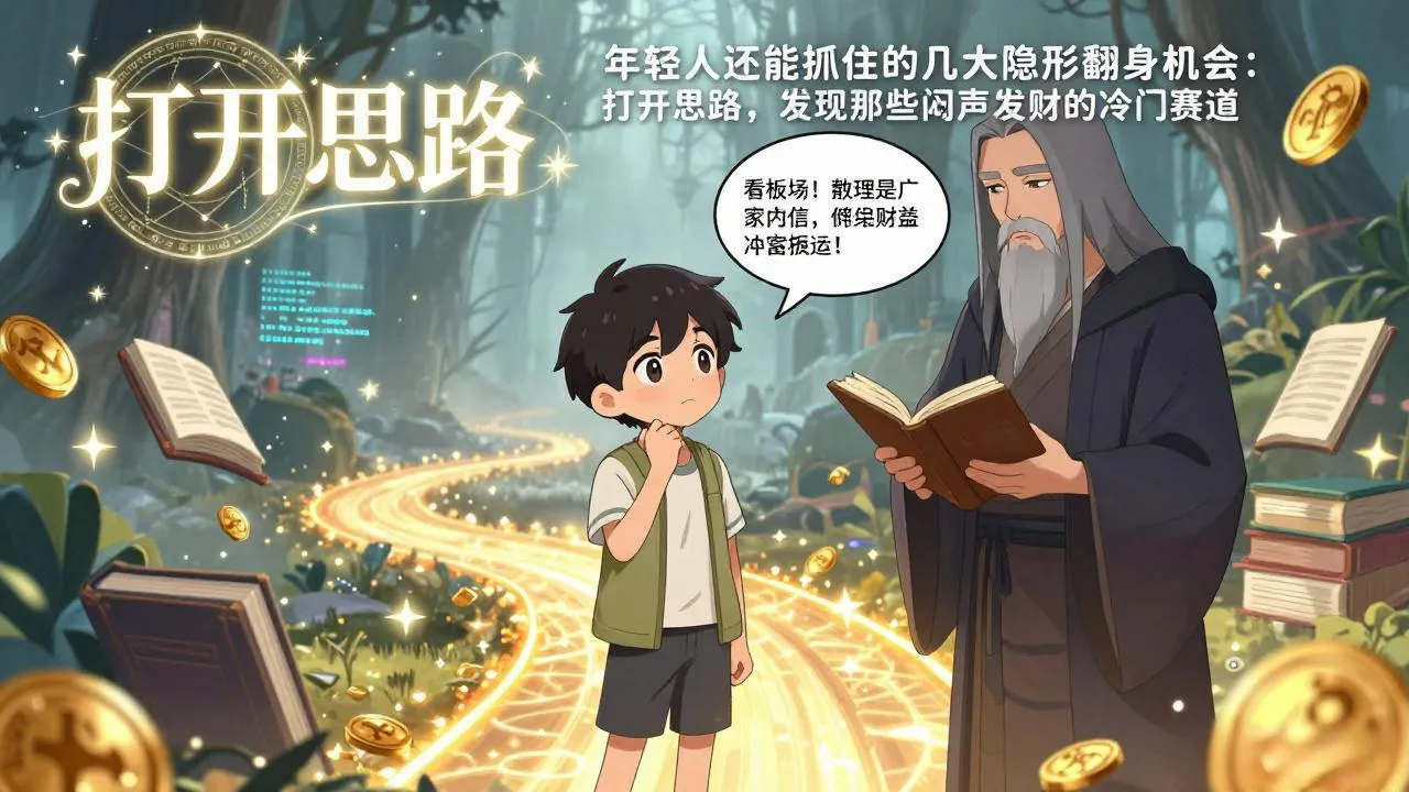 付费文1+2:年轻人还能抓住的几大隐形翻身机会:打开思路,发现那些闷声发财的冷门赛道-来缘阁