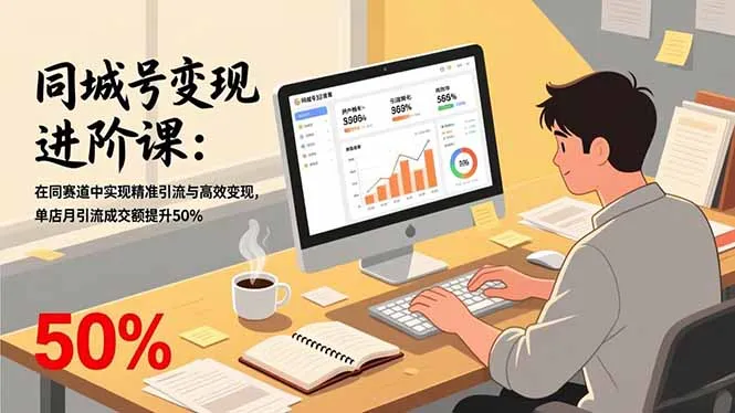 同城号变现进阶课：在同城赛道中实现精准引流与高效变现，单店月引流成交额提升50%-来缘阁