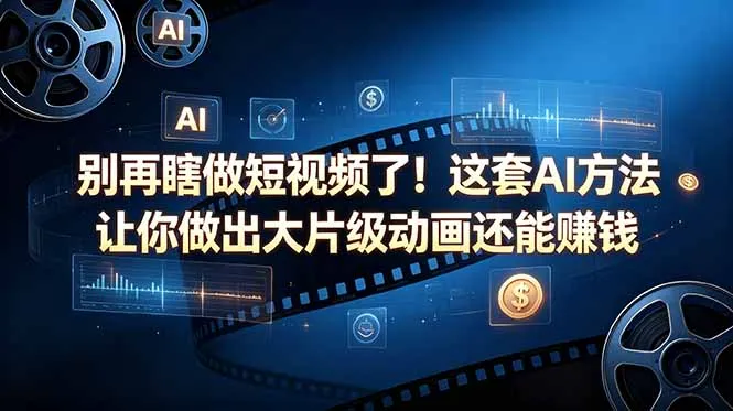 别再瞎做短视频了！这套 AI 方法让你做出大片级动画还能赚钱【原创双语字幕】-来缘阁
