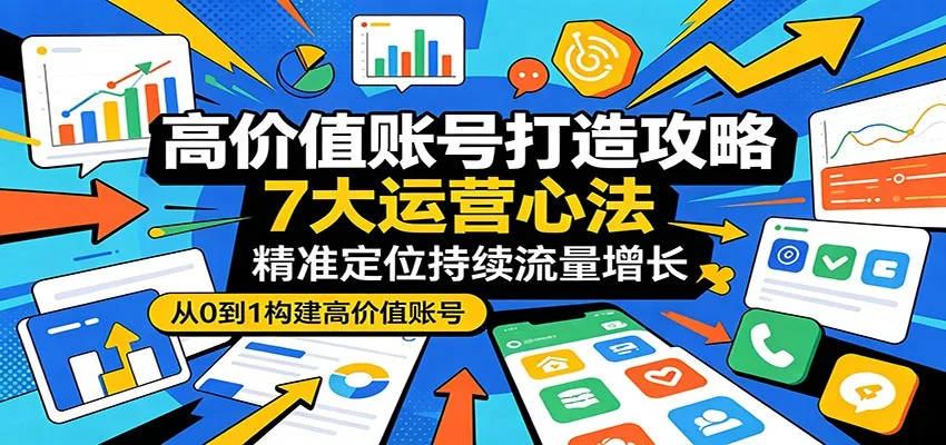高价值账号打造攻略：7大运营心法，精准定位持续流量增长-来缘阁