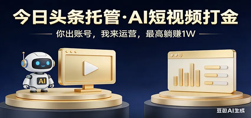 头条号AI托管，我提供作品，你提供账号，每天5分钟发布，小白躺赚3000+-来缘阁