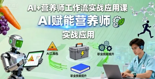 AI+营养师工作流实战应用课，AI赋能营养师-来缘阁