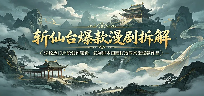 斩仙台爆款漫剧拆解：深挖热门片段创作逻辑，复刻脚本画面打造同类型爆款作品-来缘阁