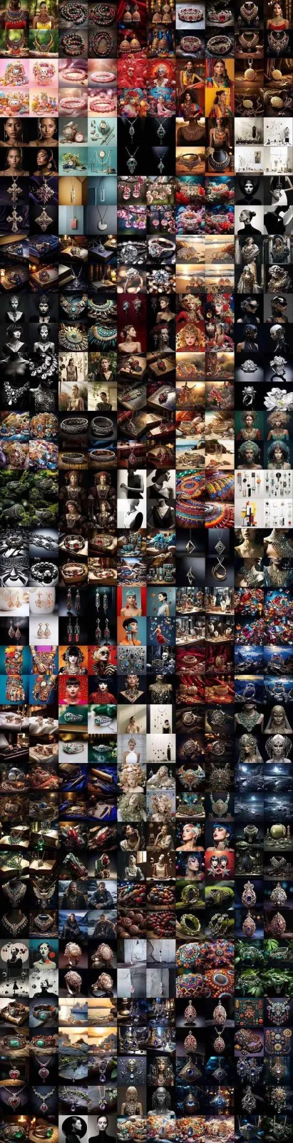 463个Midjourney珠宝摄影提示词：覆盖全品类珠宝，AI设计秒出专业效果-来缘阁