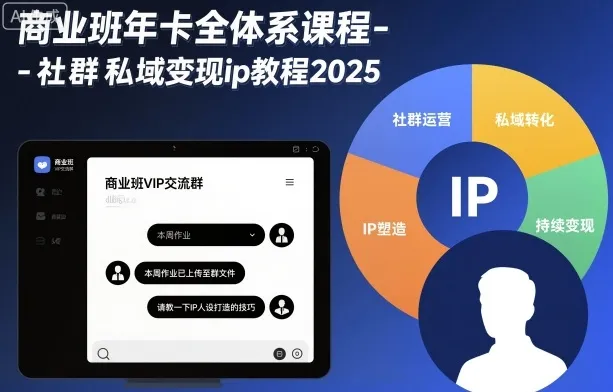 商业班年卡全体系课程-社群私域变现ip教程2025-来缘阁