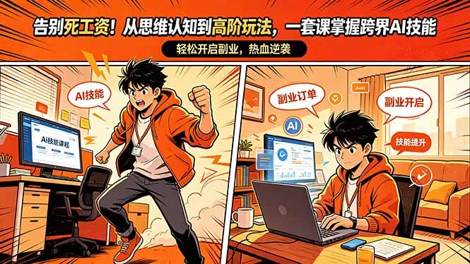 告别死工资！从思维认知到高阶玩法，一套课掌握跨界AI技能，轻松开启副业-来缘阁