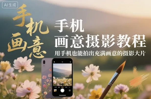 手机画意摄影教程，用手机也能拍出充满画意的摄影大片-来缘阁
